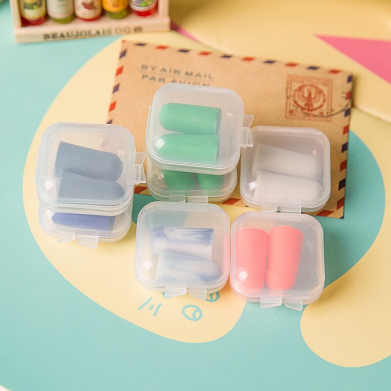 1 Pair Sleep Ear Plugs Candy-Color Soft Foam Noise Prevention Earplugs Swimming Earplug