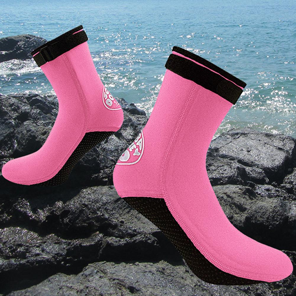 1 par 3mm Unisex de buceo neopreno Scubaing surf snorkel calcetines de baño botas deportes al aire libre accesorios
