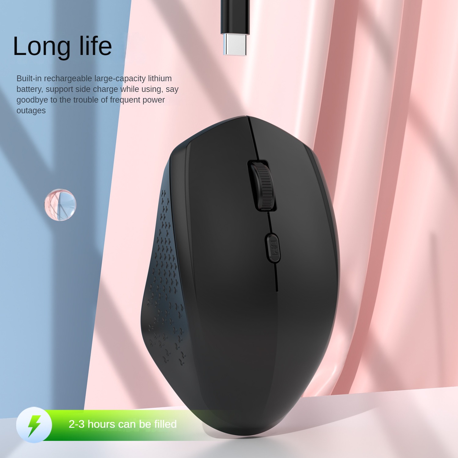 1600 DPI 2.4G/BT Dual Mode Wireless Mice Rechargeable Ergonomic Silent Bluetooth Mouse For Laptop/Notebook/iPad/Tablet/Mac book