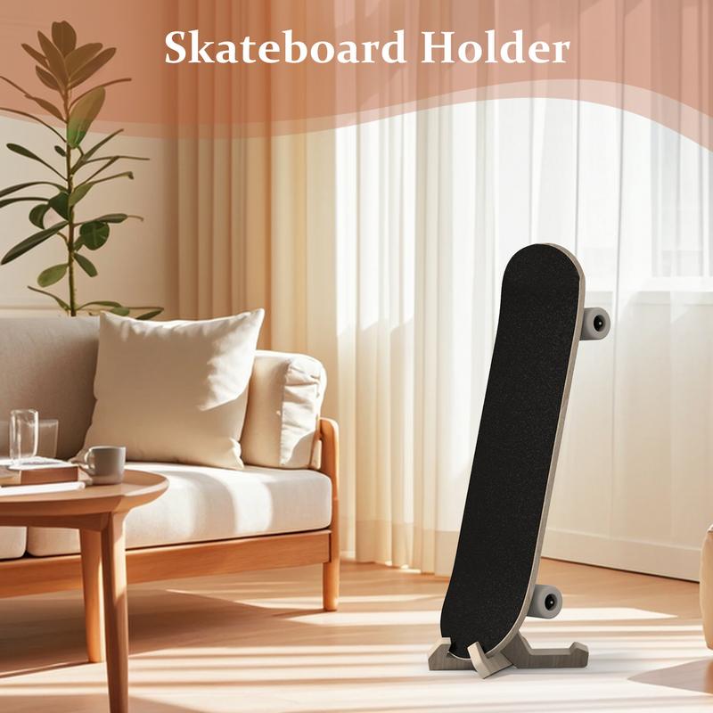 Support de skateboard en bois, présentoir de skateboard, assemblage rapide et facile, gain de place pour ranger les skateboards, fournitures pour la maison