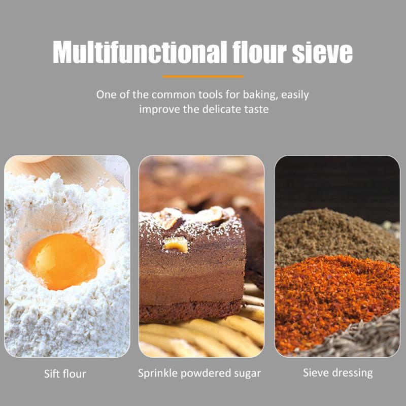 Diy køkkenredskaber rustfrit stål mesh sigte sukker filter mel dørslagssifter til filtrering af mad brød bagning tilbehør