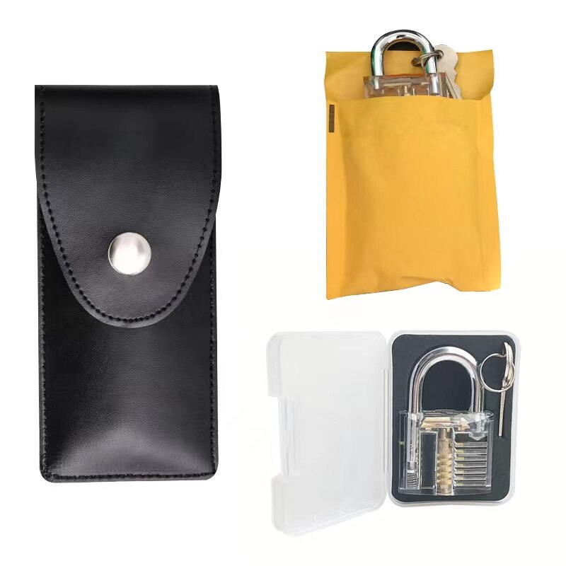 40Pcs Lock Pick Set Transparent Padlock Unlocking Tool Kit Locksmith Practice Tool Accessory for Locksmith Beginner