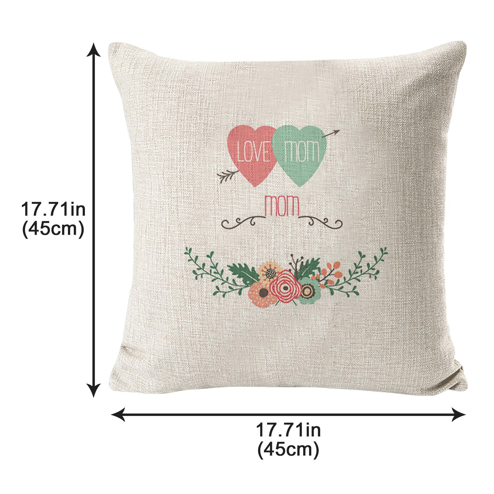 Cojín con estampado de letras para sofá, funda de almohada de 45x45 cm, decoración para el hogar,