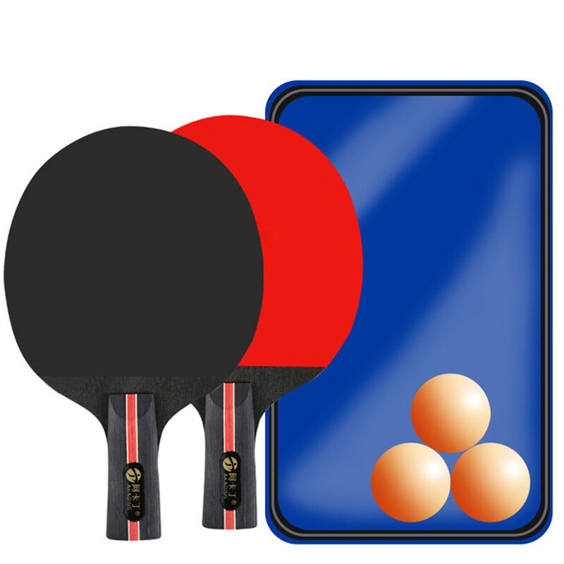 Ping Pong Paddle With Case And 3 Balls Table Tennis Racket For Beginner And Advanced Players 4 Star: Black Short handle
