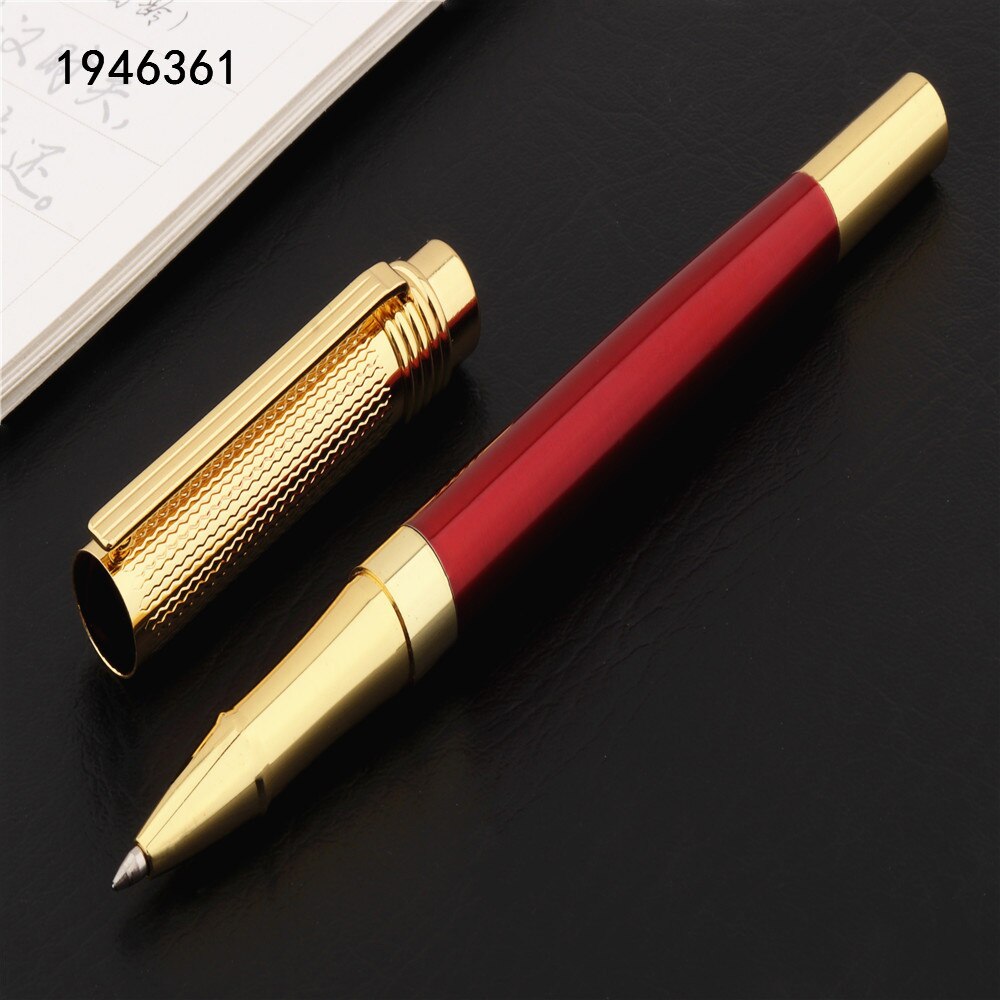 Luxury pen 856 Golden Business office Rollerball Pen School student stationery Supplies Ballpoint Pens: RED