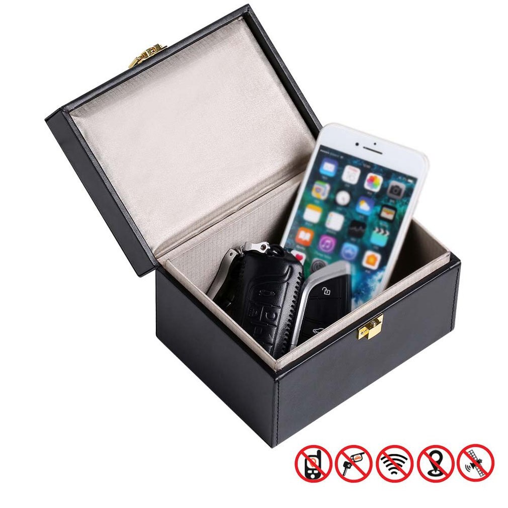 Faraday Box Signal Blocker Box for Car Keys Fob Phones Cards Call & RFID Signal Blocking Case Car Key Anti theft Security Boxes