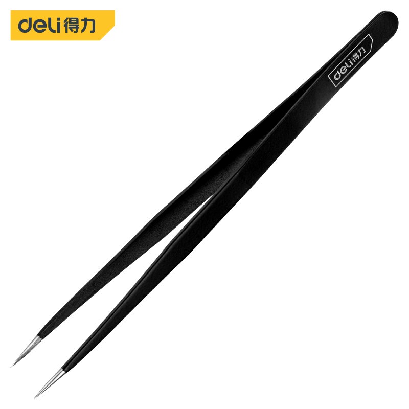 Stainless Steel Tweezers Maintenance Industrial Precision Curved Straight Sharp Point Tweezer Model Making Tools Hand Tools Set