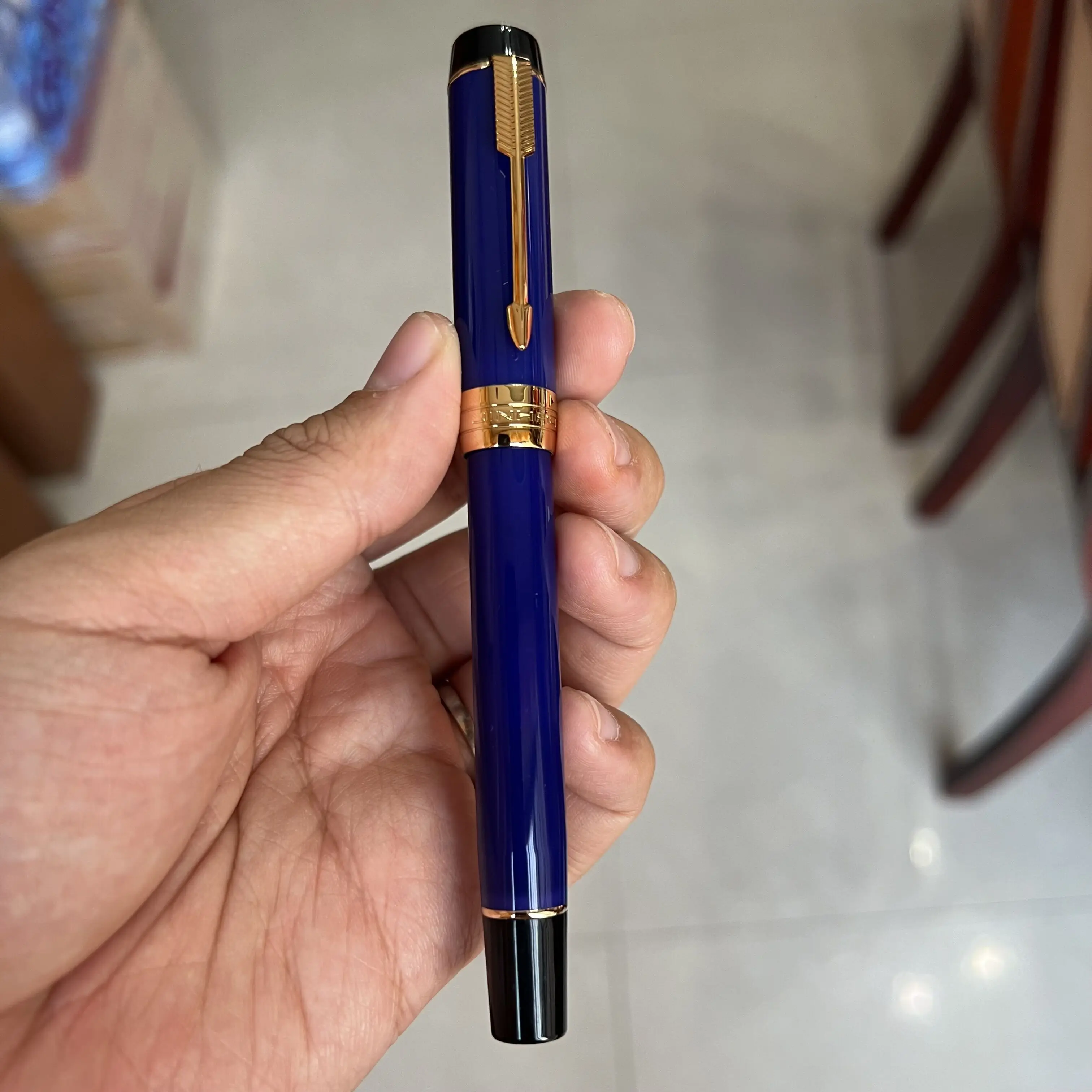 JINHAO 100 Mini Wooden / Resin Fountain Pen Centennial Golden Clip Fine Nib Writing Ink Pen School Office Supplies Stationery