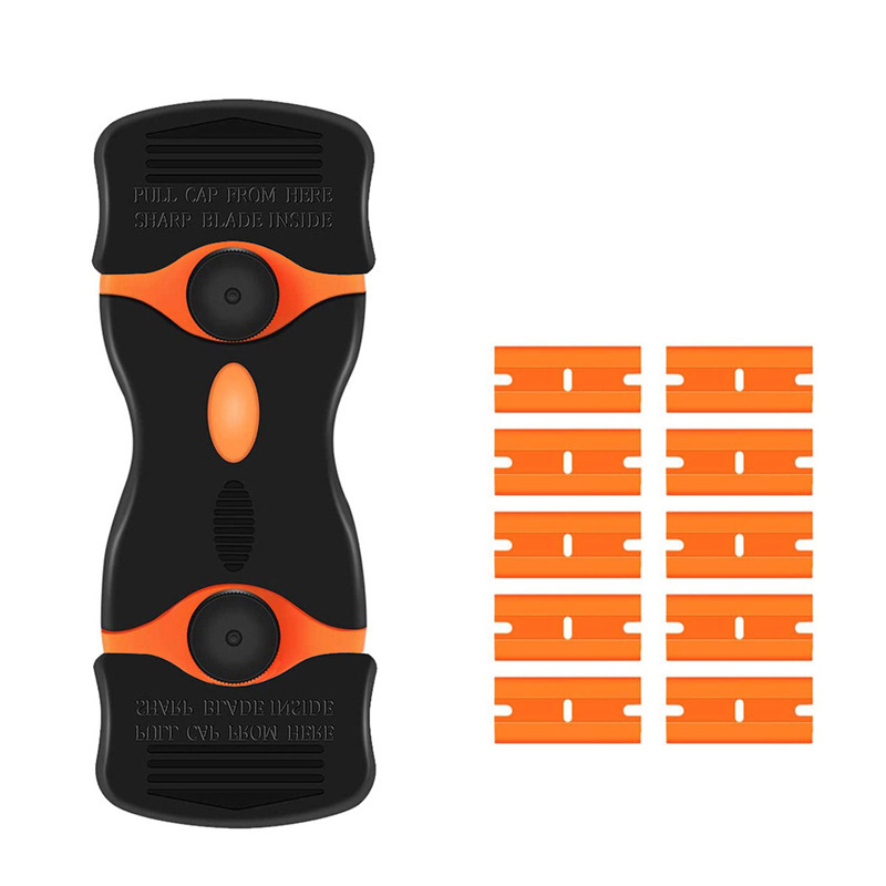 Razor Blade Scraper Tool,Sticker Remover Cleaning Scraper for Paint,Decal,Adhesive,Label,Caulk,Glass Scraper for Window Cooktop: Gold