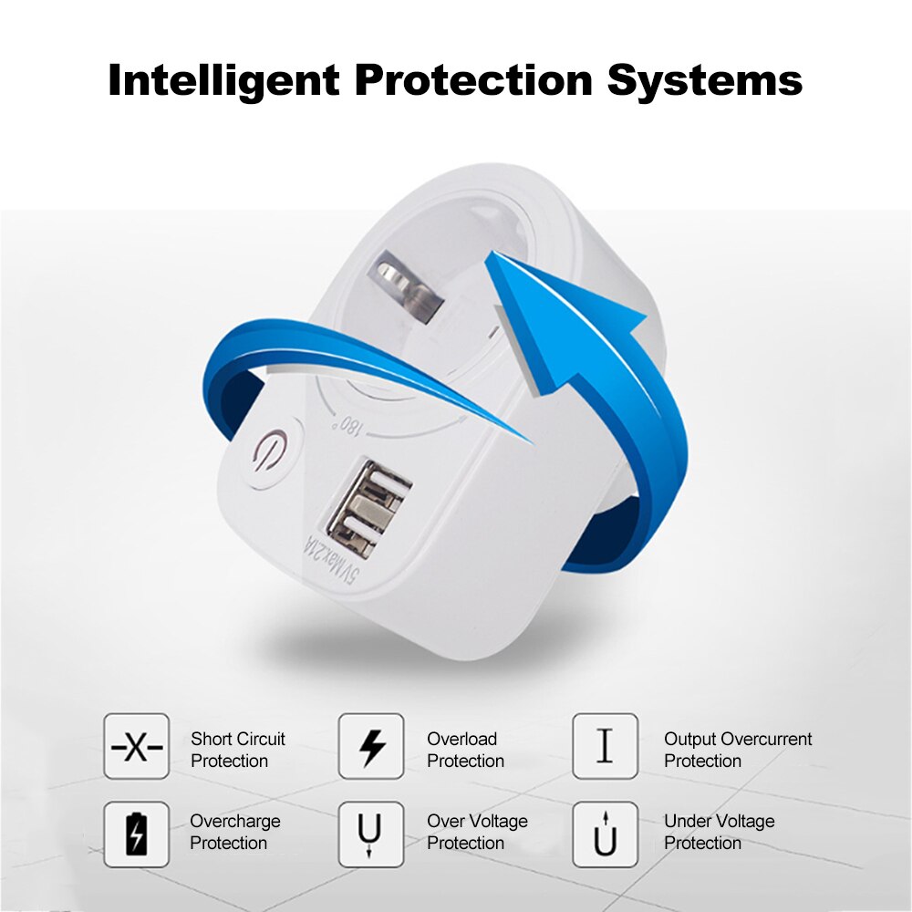 Intelligent USB Countdown Socket Switch Socket Plug Phone Charger