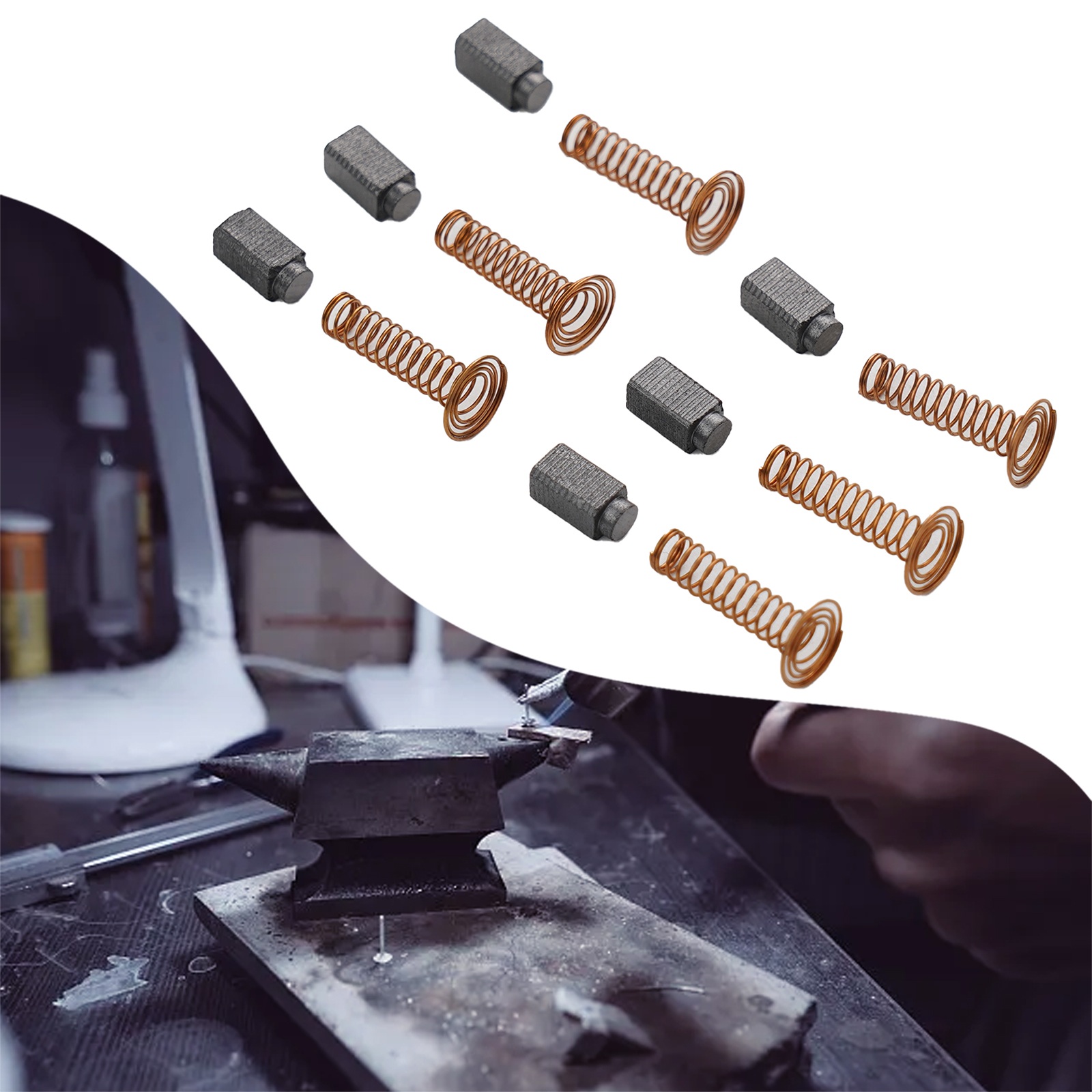 6 uds taladro cepillo de carbono pieza de herramienta rotativa para Motor eléctrico D3000 7,9*5,5*4,8mm accesorios de herramientas eléctricas cepillos de carbono