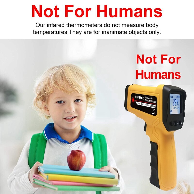 Infrared Lidar Thermometer Digital LCD Display Non-Contact Temperature Checker For Cooking Freezer Industry