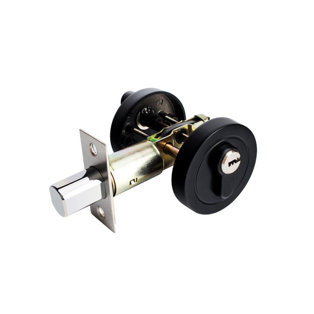 Zinc Alloy Atresia Double-sided Invisible Lock Mortice Channel Tube Wells Atresia Deadbolt Invisible Door Locks: black