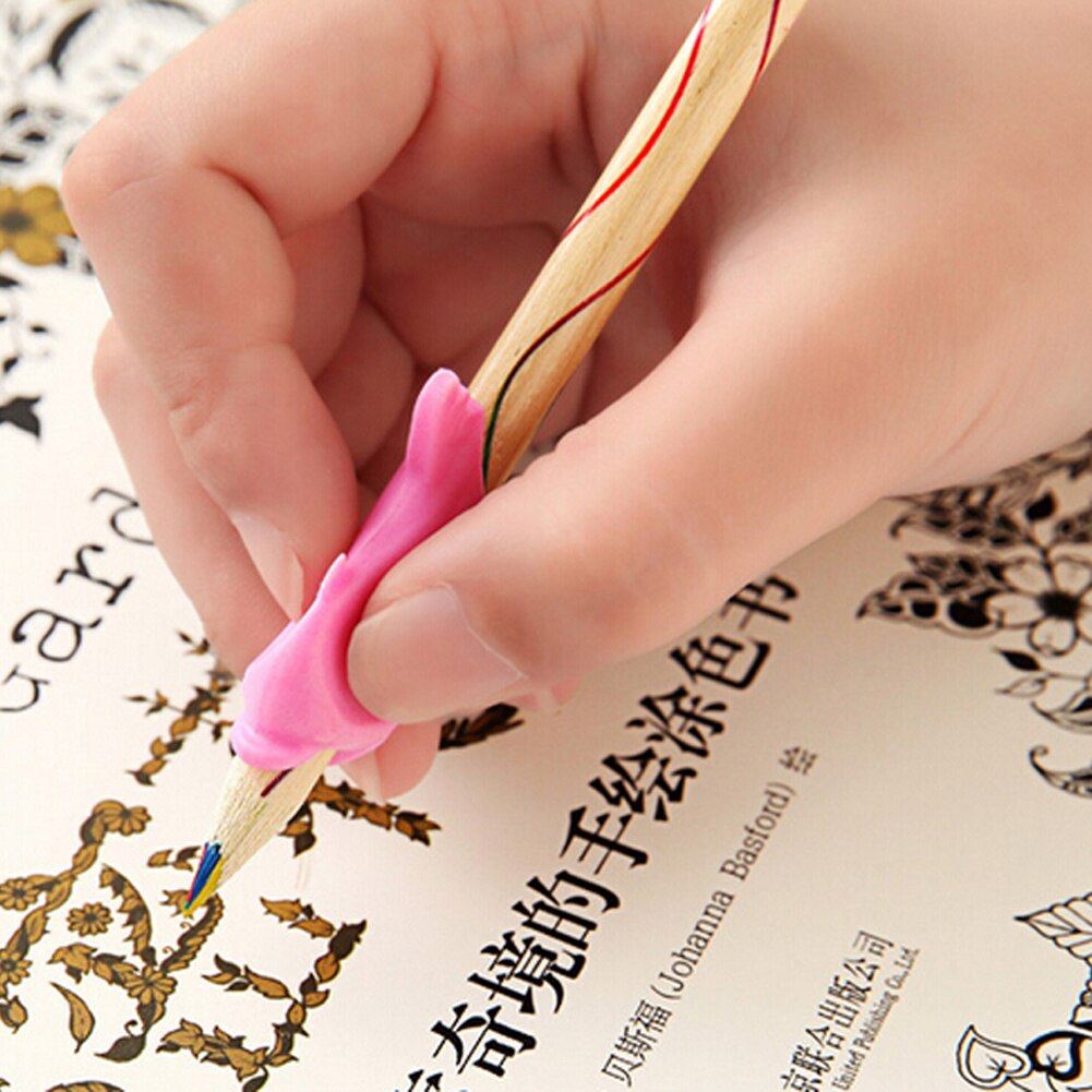 20 kpl/erä delfiini kala kirjoitusasennon korjauslaite kynän pitämiseen korjaus silikoni paperitarvikkeet lapsi opiskelija satunnainen väri