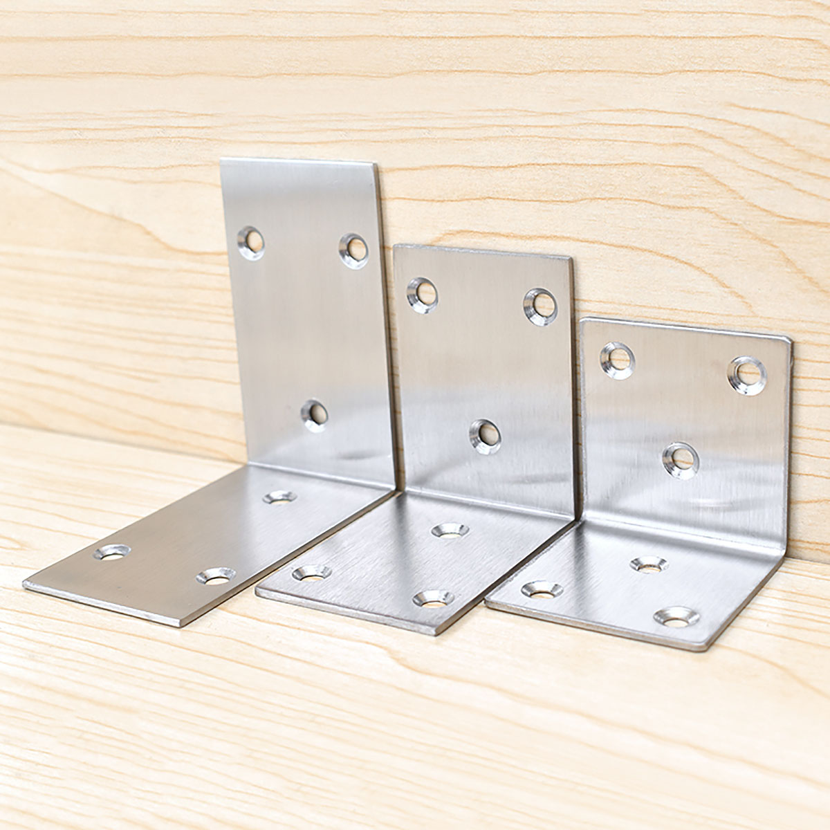 1Pcs Stainless Steel "L"-Shaped Right Angle Triangle Corner Bracket Fixed Reinforced Board Hardware Connection Accessories