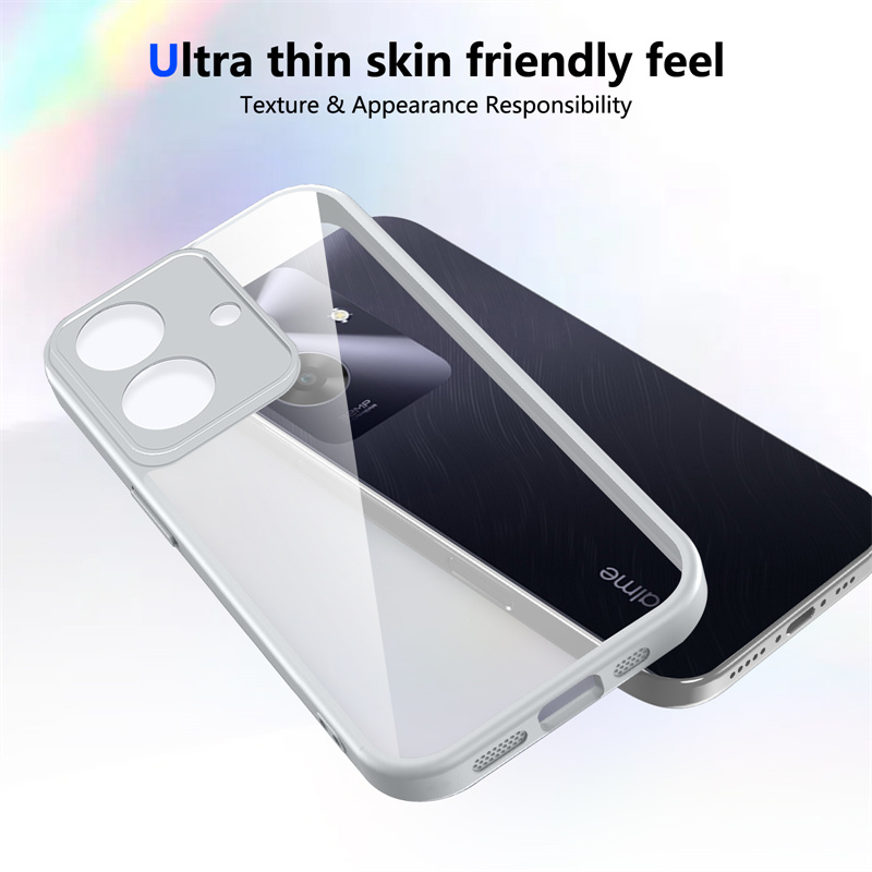 Realme Note 60 4G RMX3933 Case Shockproof Silicone Bumper Clear Back Hard Cover Matte Phone Case for Realme Note 60 4G RMX3933