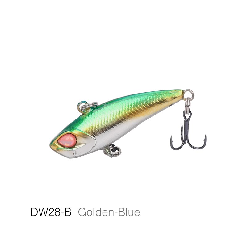 TSURINOYA leurre de pêche VIB DW28 coulant l'eau hiver glace gabarit leurre 40mm 3.8g tête de plomb en plastique Vibration Wobblers basse appât dur: DW28-B