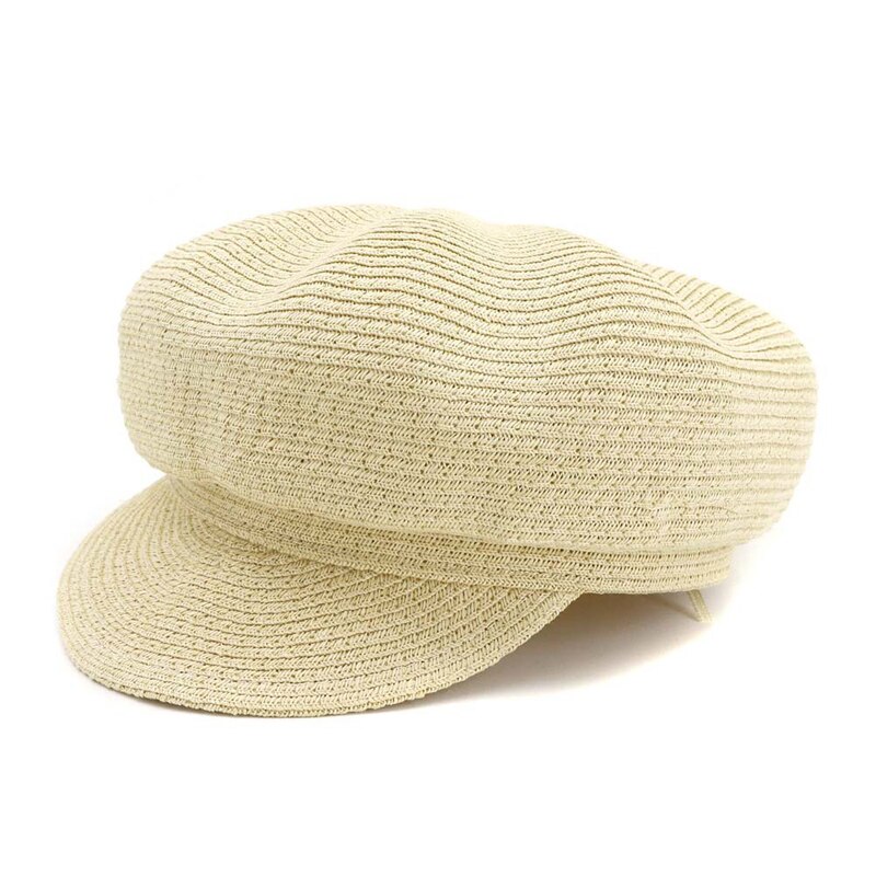 Qbhat Lente Zomer Papier Stro Vrouwen Zonneklep Cap Outdoor Ademend Bescherming Zonnehoed Zonnehoed Voor Dames Meisjes: Beige