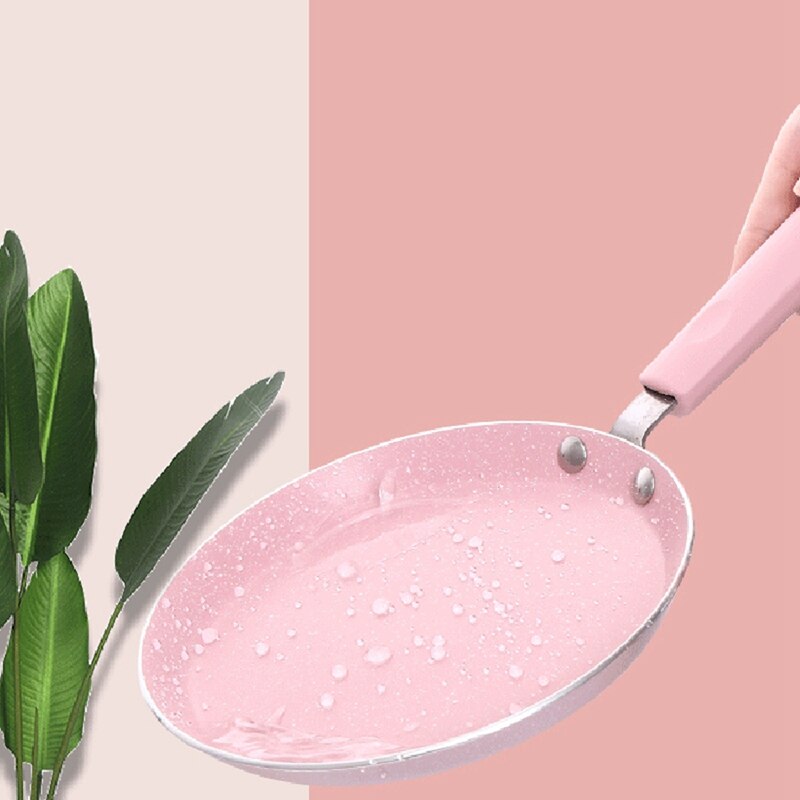 2x 8 Inch/6 Inch Pink Double-Use Melaleuca Cake Pan Pan Pan Nonstick Steak Crepe Pancake Omelette