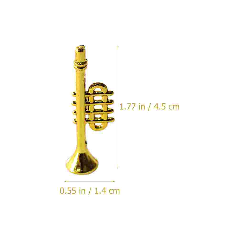 1 Set Decorative Mini Musical Instrument Mini Scene Layout Saxophone Trumpet