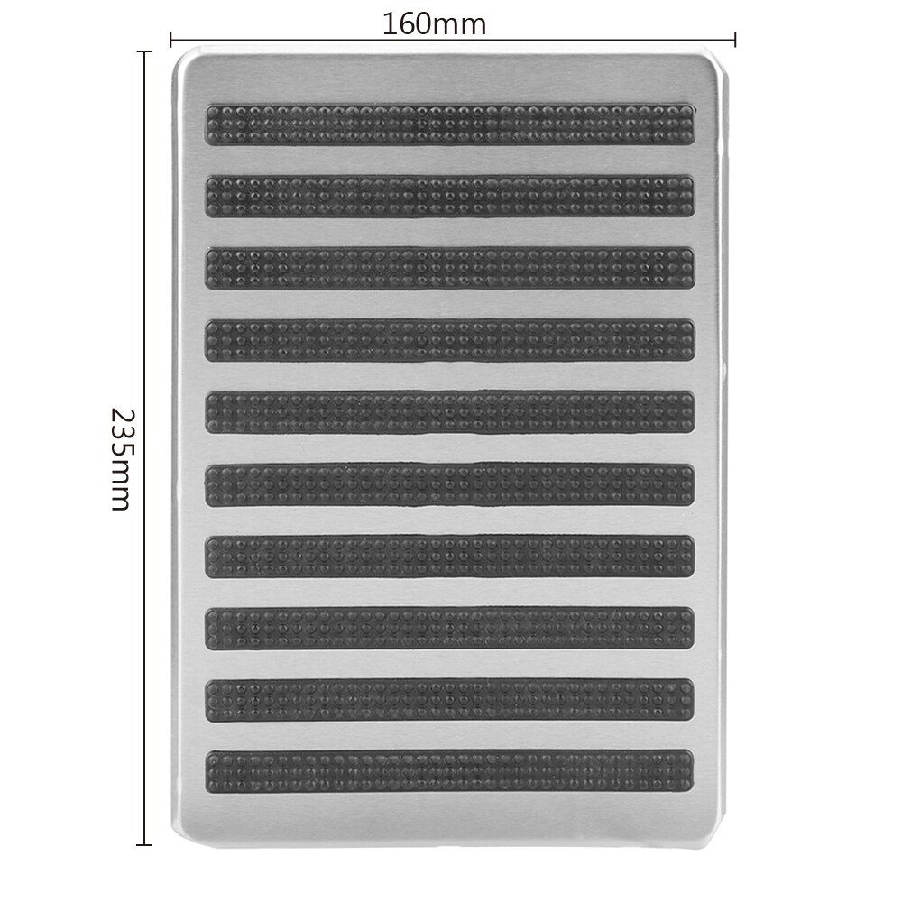 Fahrer Auto Seite Boden Teppich Matten Fuß Ferse Pedal Edelstahl Platte Teppich Auto Innen Boden matt Patch Universal-
