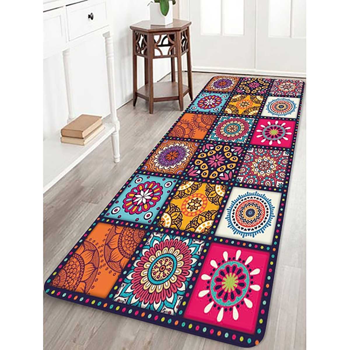 Antislip Bohemian Style Bloemen Patroon Tapijt Vloermat Woonkamer Balkon Badkamer Keuken Slaapkamer Tapijt