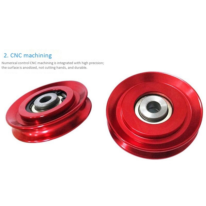 7m Universal Aluminum Lift Heavy Load Bearing Pulley Wheel Cable Fitness Gym Equipment for Climbing Camping Pulley