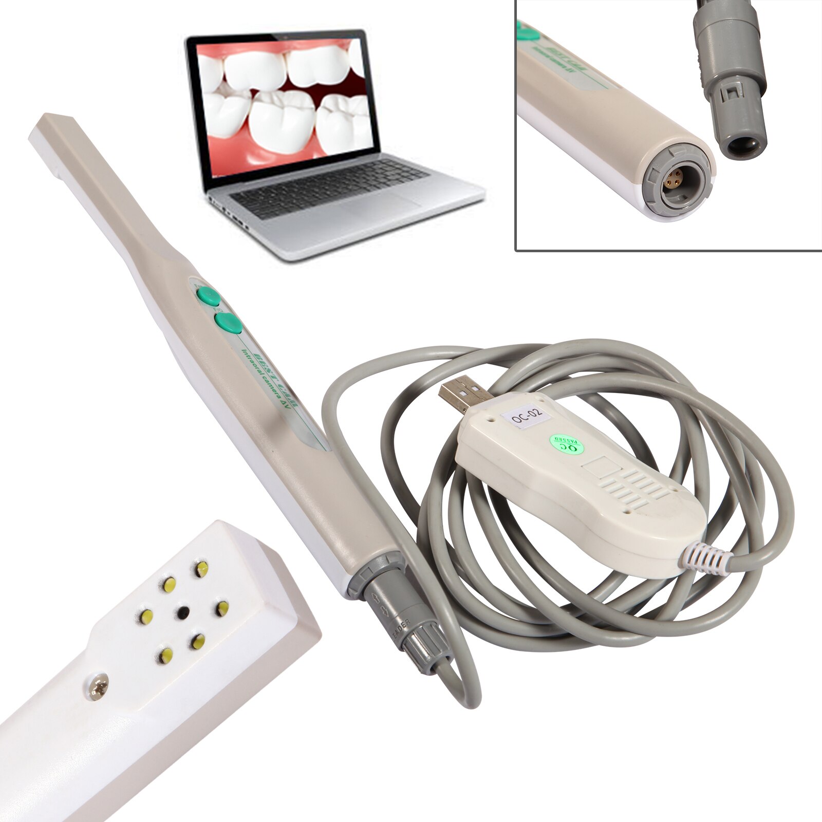 Dental Digital Intraorale Oral Kamera USB 2,0 Imaging System 6 LED Lampe Zähne Fit Windows XP /Vista/7 32 biss Dental Peep Spiegel