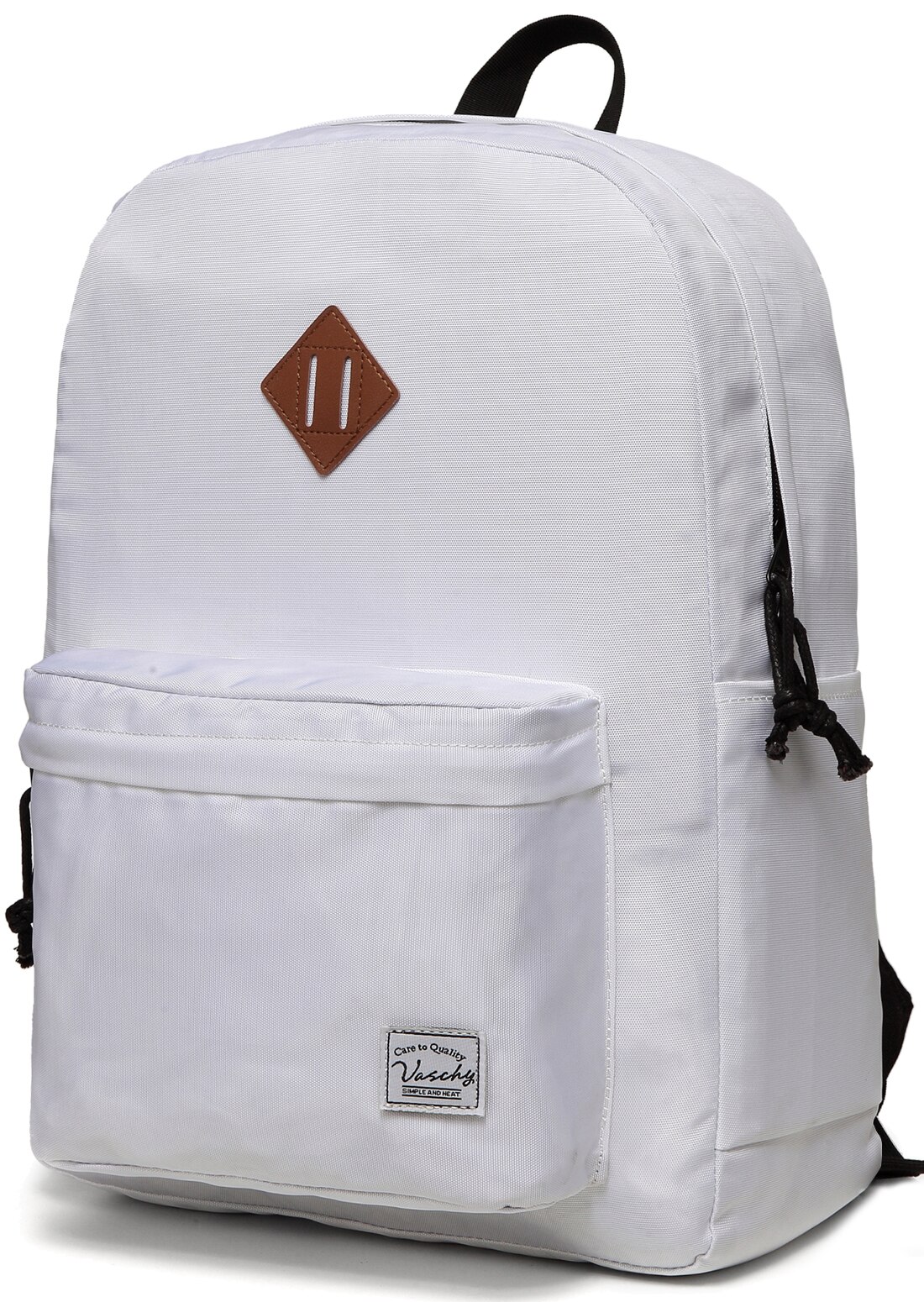 VASCHY School Backpack for Teenagers Travel School Bags Bookbag Classic University Student Backpacks Mochilas Yellow: WHITE