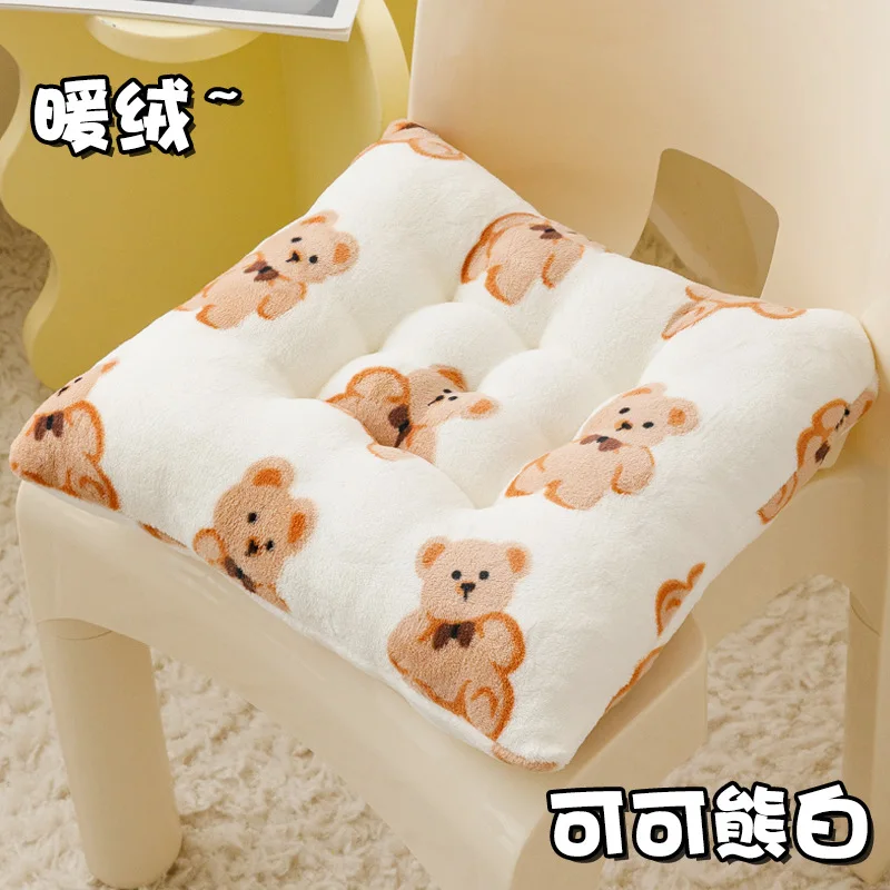 Cuscino per sedile Kawaii Cartoon - Cuscino per sedia in velluto di latte ultra morbido | Simpatico cuscino extra spesso per ufficio e auto, comfort per una seduta lunga: Viola