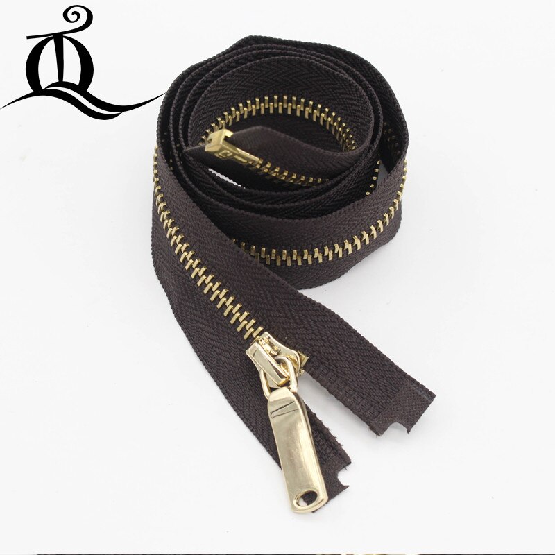 High 65cm 5# 1pcs/lot brown DIY tools zipper,Metal Zipper for Sewing zip Garment Accessories Jeans Zippers Cremalleras