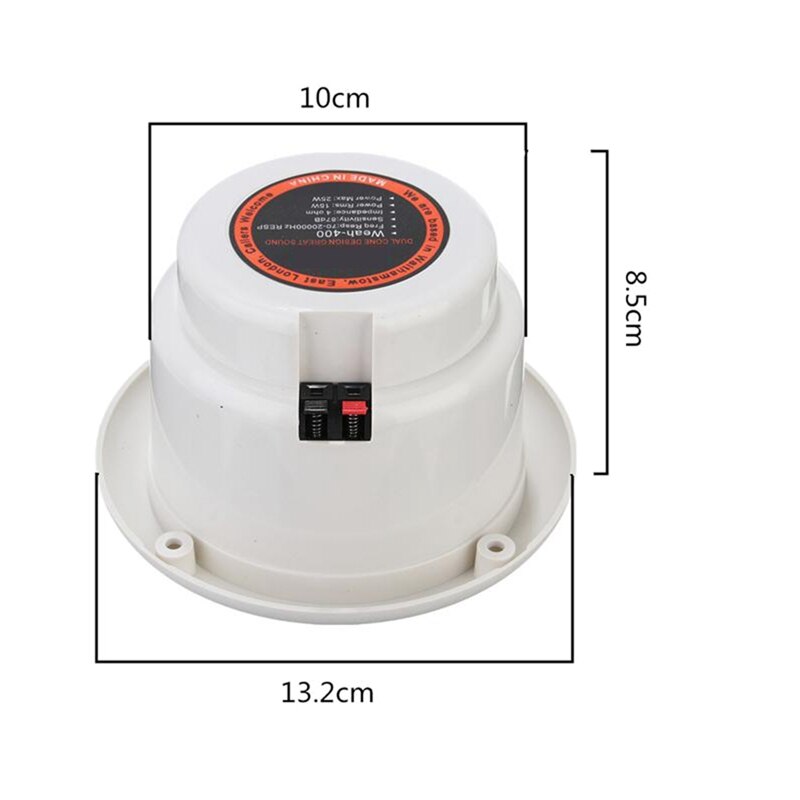 Kivvlbzeq 1 Paar Waterdichte 4Ohm 15 W Volledige Marine Boten Plafond Muur Speaker Gazon J60A (zwart) Duurzaam