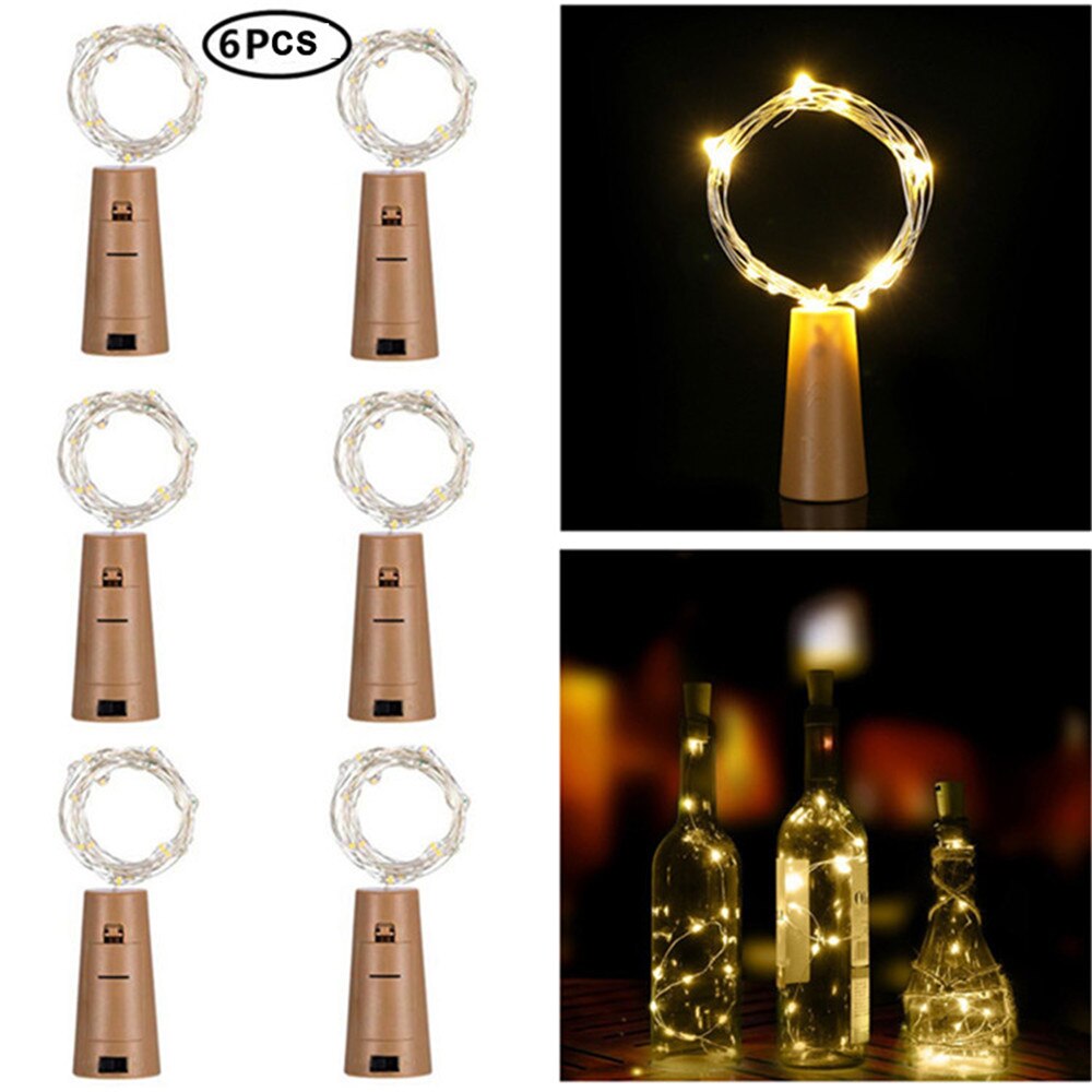 High Quality15 LED Bottle String Lights Toy with Cork for Party Wedding Christmas Halloween Bar Decoration Warm White