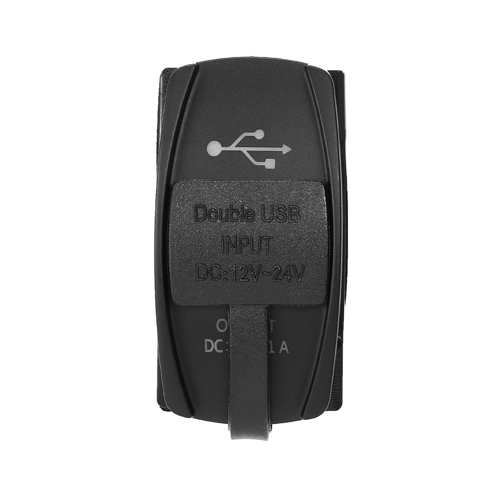 12V & 24V ATV USB Charger Backlit Rocker Switch for Can am for John Deer for Polaris RZR 900 800 1000 Motorcycle Charging