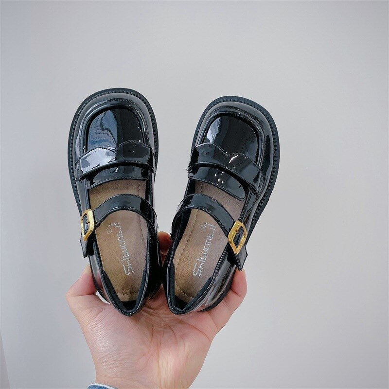 Girls Shoes 2022 Spring Baby Shoes Kids Party Princess Toddler School Shoes Children Flats Classic Soft Sole Platform