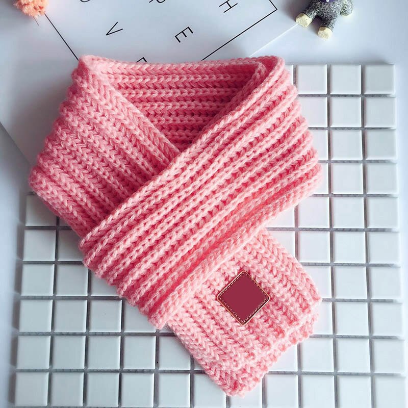 Foulard bébé, mignon, écharpe, pour cou, couleur unie, pour garçons et filles: pink