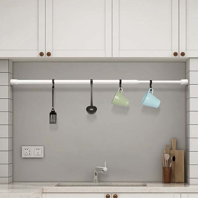 1.3Cm Geen Ponsen Rvs Telescopische Staaf Badkamer Toliet Handdoek Kleerhanger Thuis Slaapkamer Venster Kast Kledingkast Staaf