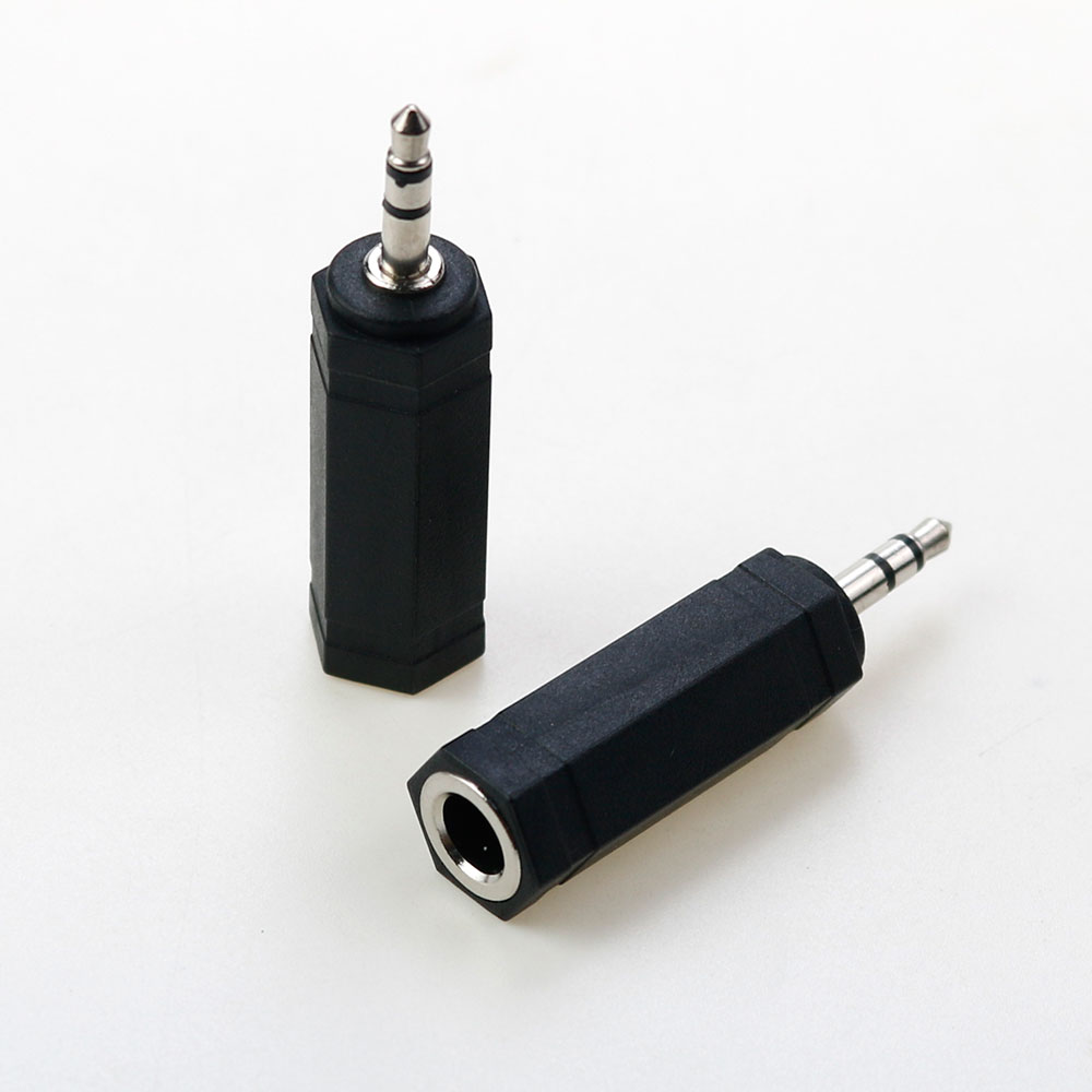 2 Pole Mono / 3 Pole Dual channel Stereo Jack plug Adapter 3.5 mm Male to 6.35 mm Female Audio Converter Adaptor