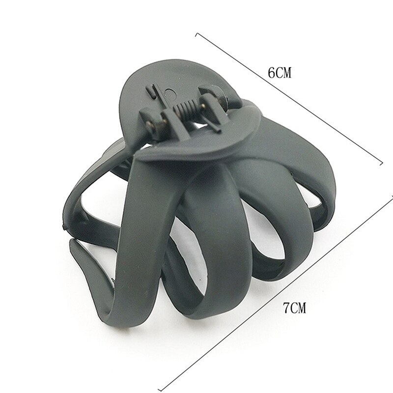 Solid Color Hair Claw Geometric Hollowing Simple Matte Crab Clamp for Women Girls Large Size Hair Clips Hair Accessories