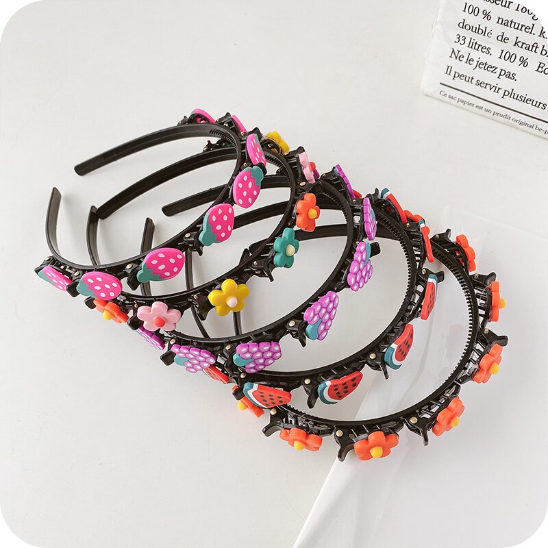 Kinderen Leuke Bloem Gevlochten Haarband Gebroken Haar Artefact Meisjes Niet Pijn Haarspeld Hoofdband Haarspeld Hoofdtooi Vrouwelijke