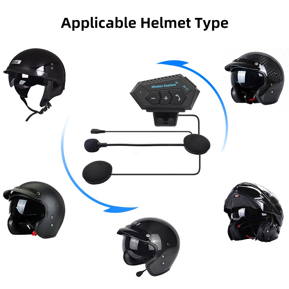 Casque Deelife mains libres Bluetooth casque sans fil Moto casques lecteur de musique casque