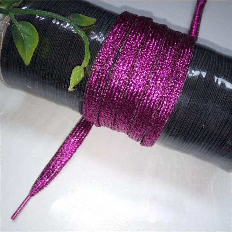 Cordones brillantes para zapatos, color dorado y plateado, 110cm, 1 par: Lavanda