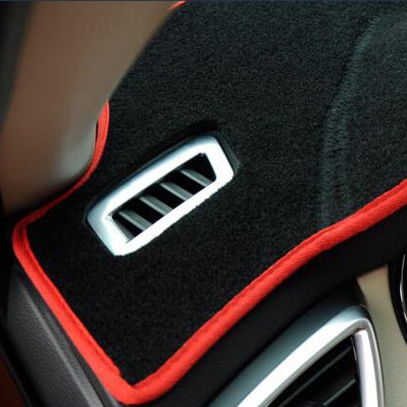 Taijs bil dashboard cover dash mat til hyundai  ix35 tucson dashmat pad anti-slip tæppe anti-uv: Rød