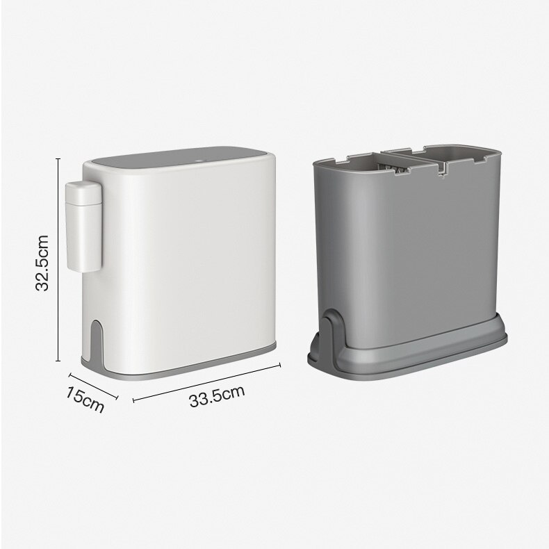 Joybos – poubelle de salle de bain, support de sac poubelle, bac à déchets de recyclage pour seau de cuisine, bac à poussière de Type presse à fissures
