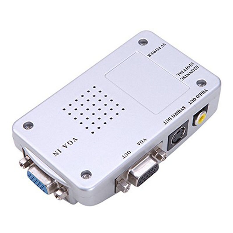 VGA to TV AV RCA Signal Adapter Converter Video Switch Box Composite for Computer Laptop PC For
