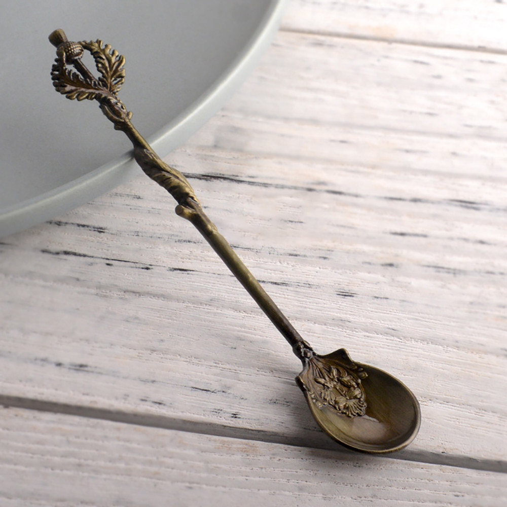 Keuken Lepel Luxe Vintage Koninklijke Paleis Gesneden Mini Thee Koffie Lepel Ijs Dessert Lepel Theelepels Keuken Gadgets