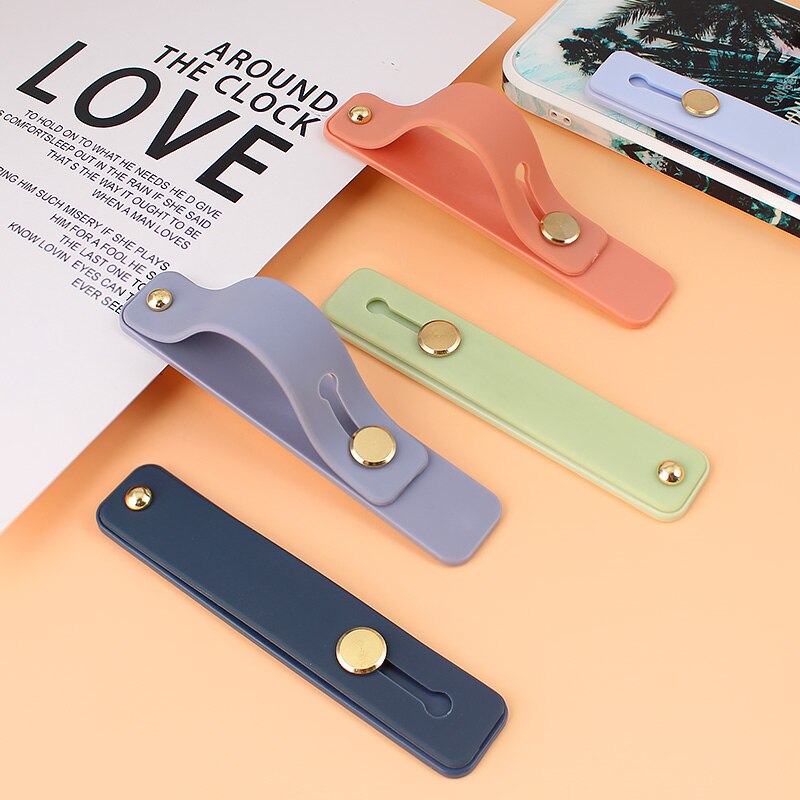 Uniwersalny uchwyt na nadgarstek do telefonu iPhone uchwyt na palec stojak na telefon komórkowy do samsung xiaomi Push back sticked uchwyt gniazda