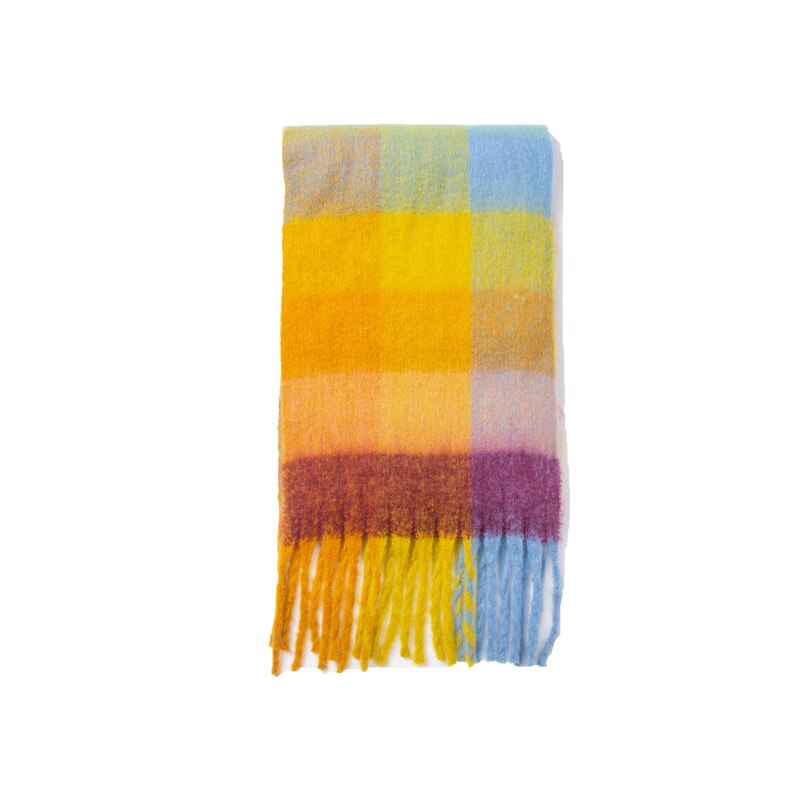 nouvelle Plaid hiver écharpe femmes grande taille Plus épais Pashmina châles femelle grande couverture gland enveloppes 250cm: 02