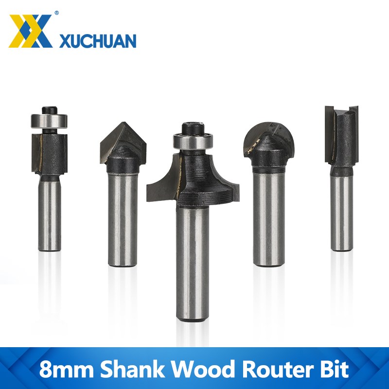 Hout Router Bit 8Mm Shank Tungsten Carbide Frees Straight End Milll Flush Trim Router Bit Houtbewerking Frezen