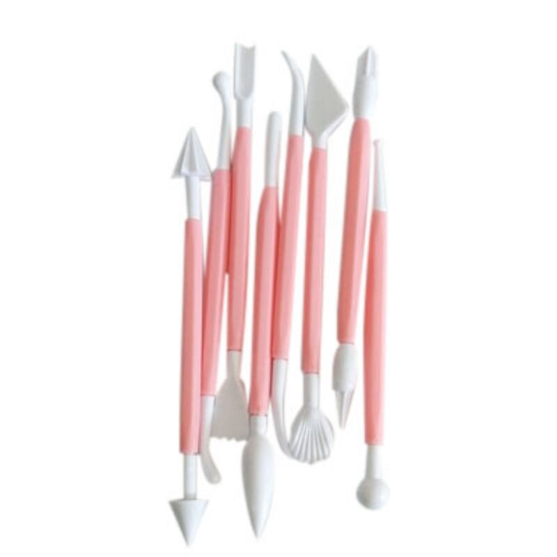Cake Decorating Kit Baking Fondant Confectionery Maker Supplies Double Ended Confectionery Baking Sculpting Modeling Tool: Pink